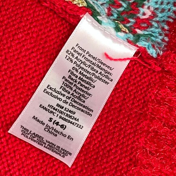 Holiday Time Groovy Gnomes Ugly Christmas Cardigan Sweater Size Small - Picture 6 of 6